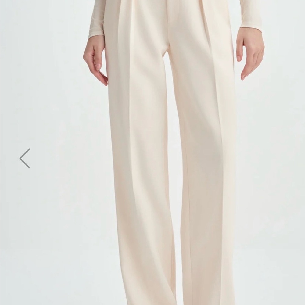 Rue Sophie pleated cream trousers XXS, NWT